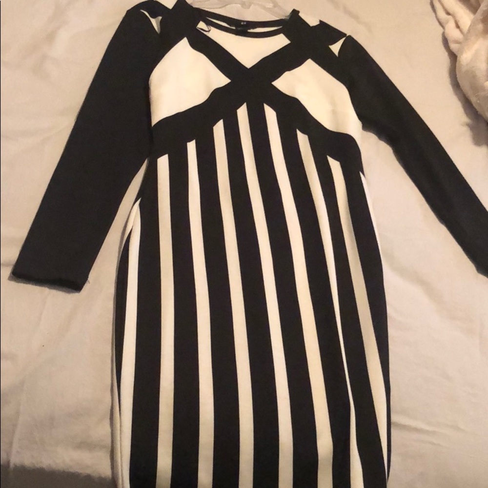 Black and white dress